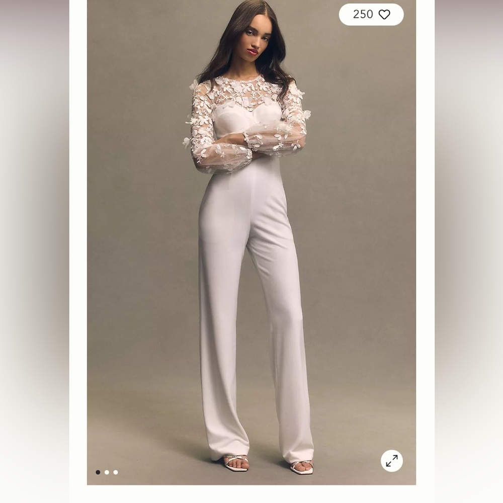 Dress the Population Mila Long-Sleeve Wide-Leg Jumpsuit lowest price no offers